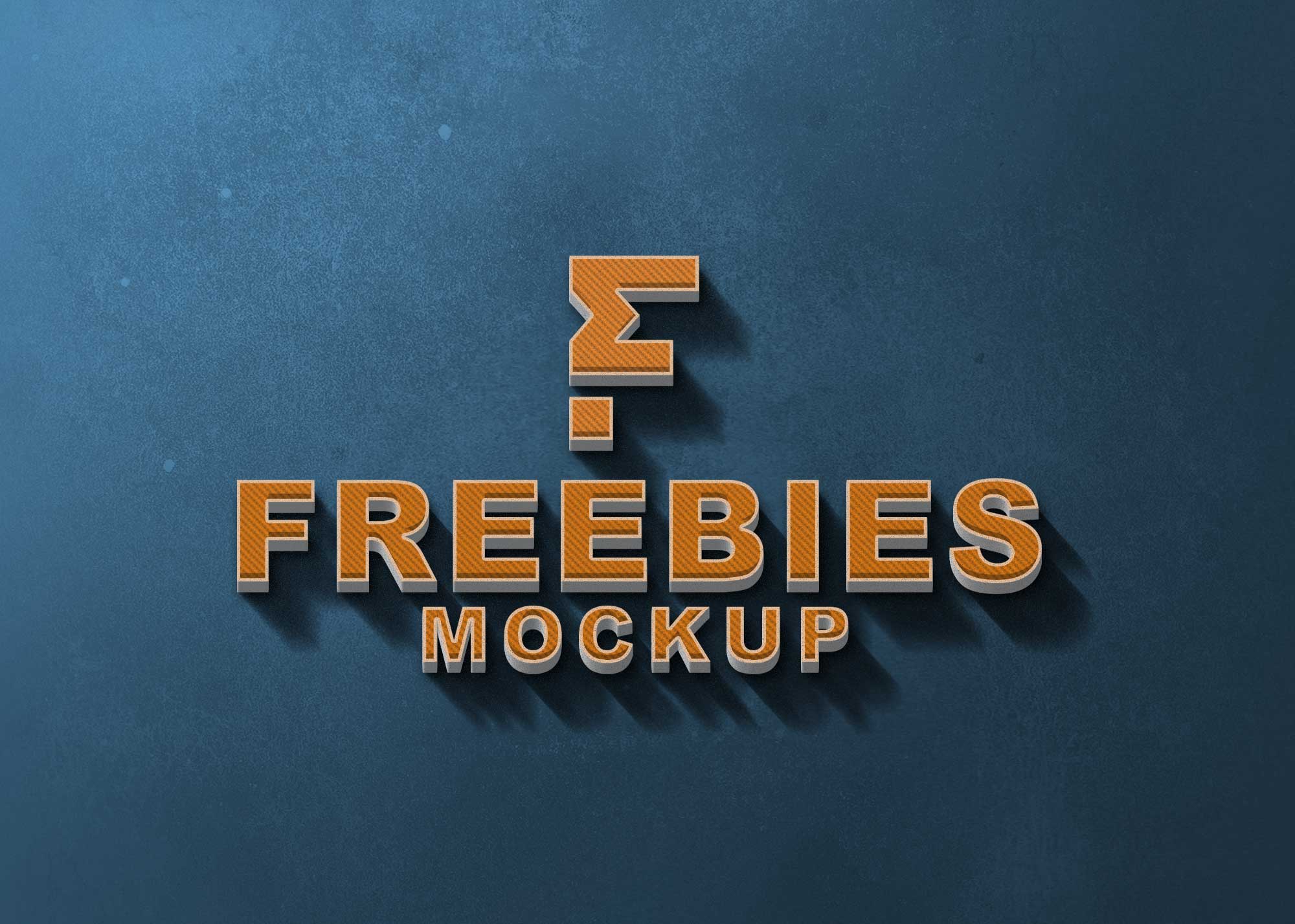 3D Freebies Logo Mockup 2021