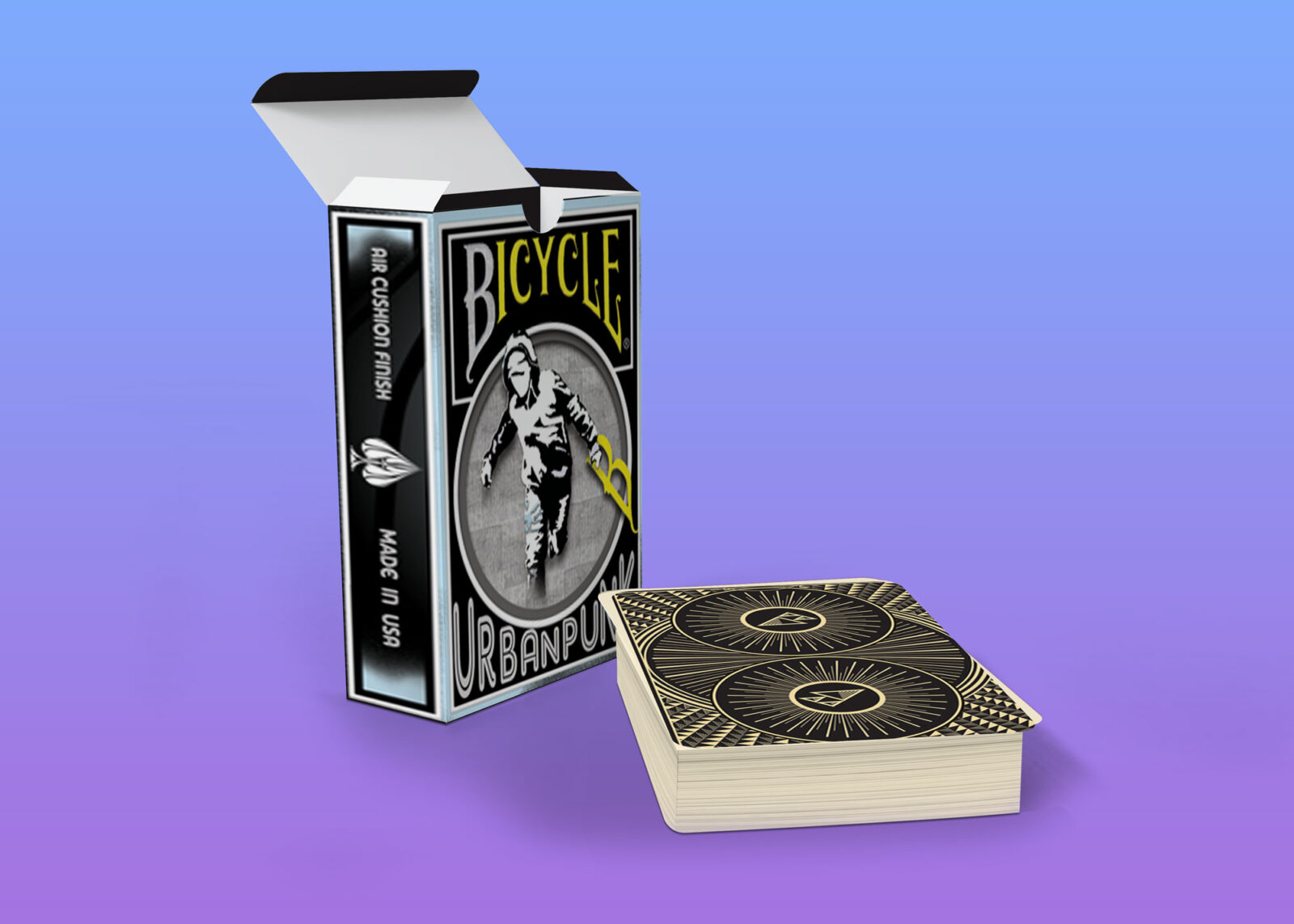 Flying Playing Cards Mockup