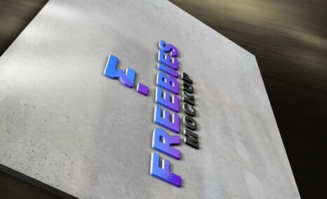 Freebies 3D Plain Logo Mockup