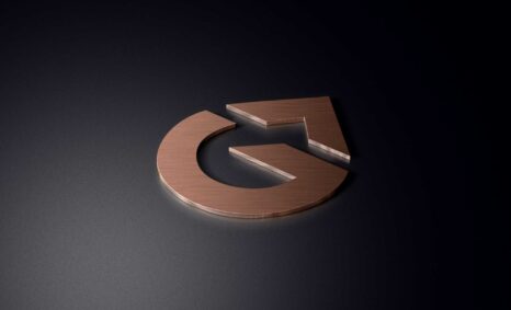 Copper 3D Logo Mockup