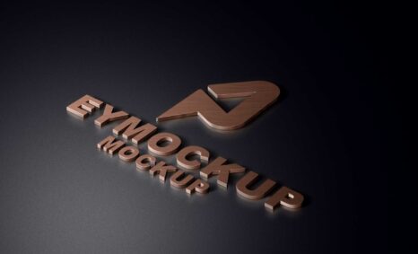 3D Copper Logo Mockup