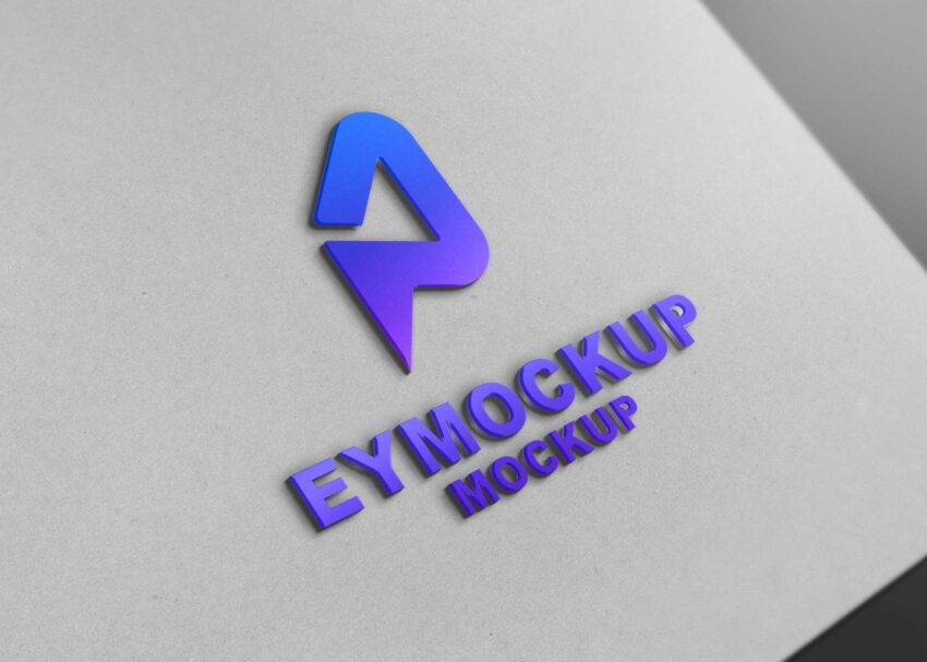 Freebies 3D Logo Mockup