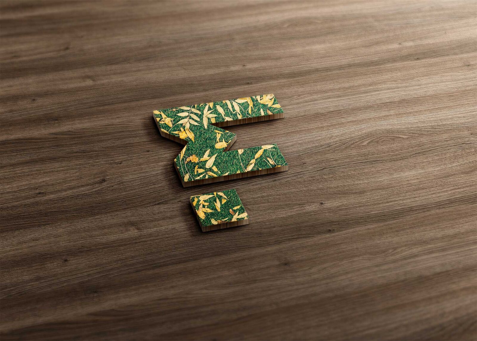 Grass 3D Logo Mockup