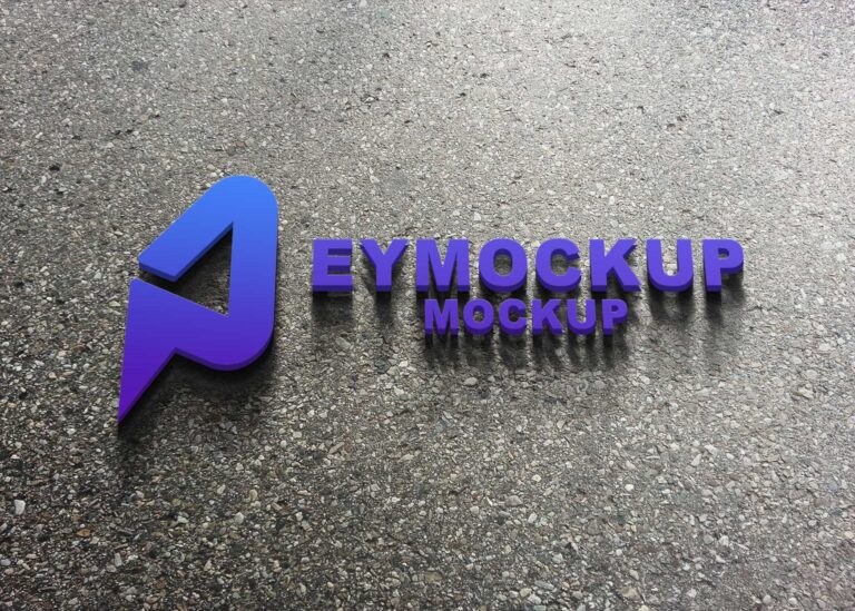 3D Freebies Logo Mockup