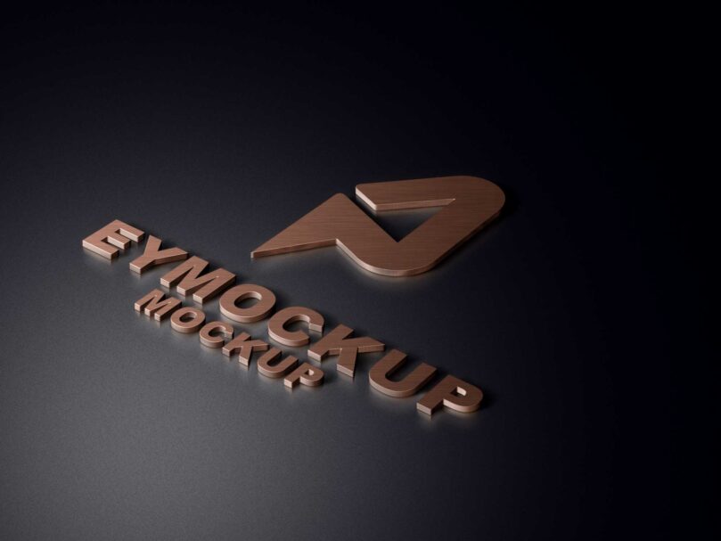 3D Freebies Shaning Logo Mockup
