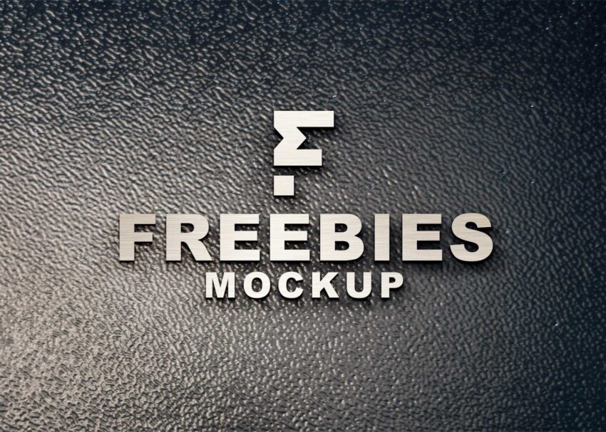 Black Freebies Logo Mockup