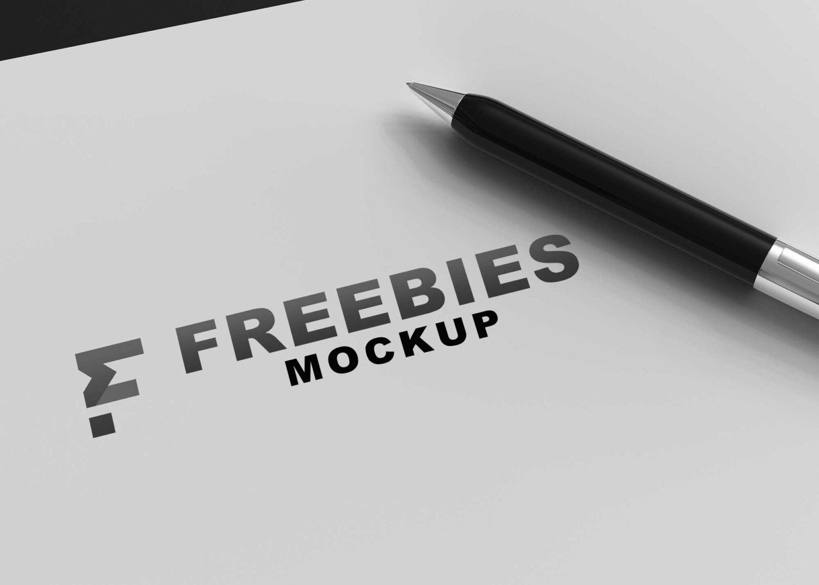 Black  Freebies Logo Mockup