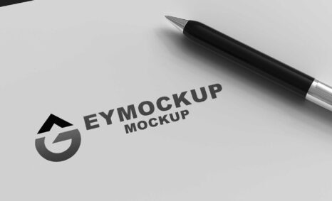 Black and White Logo Mockup