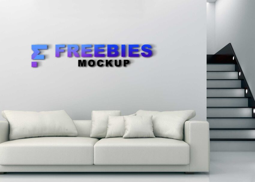 3D Freebies Event Logo Mockup