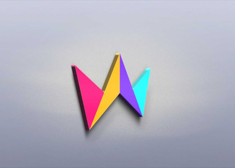 Floating 3D Logo Mockup