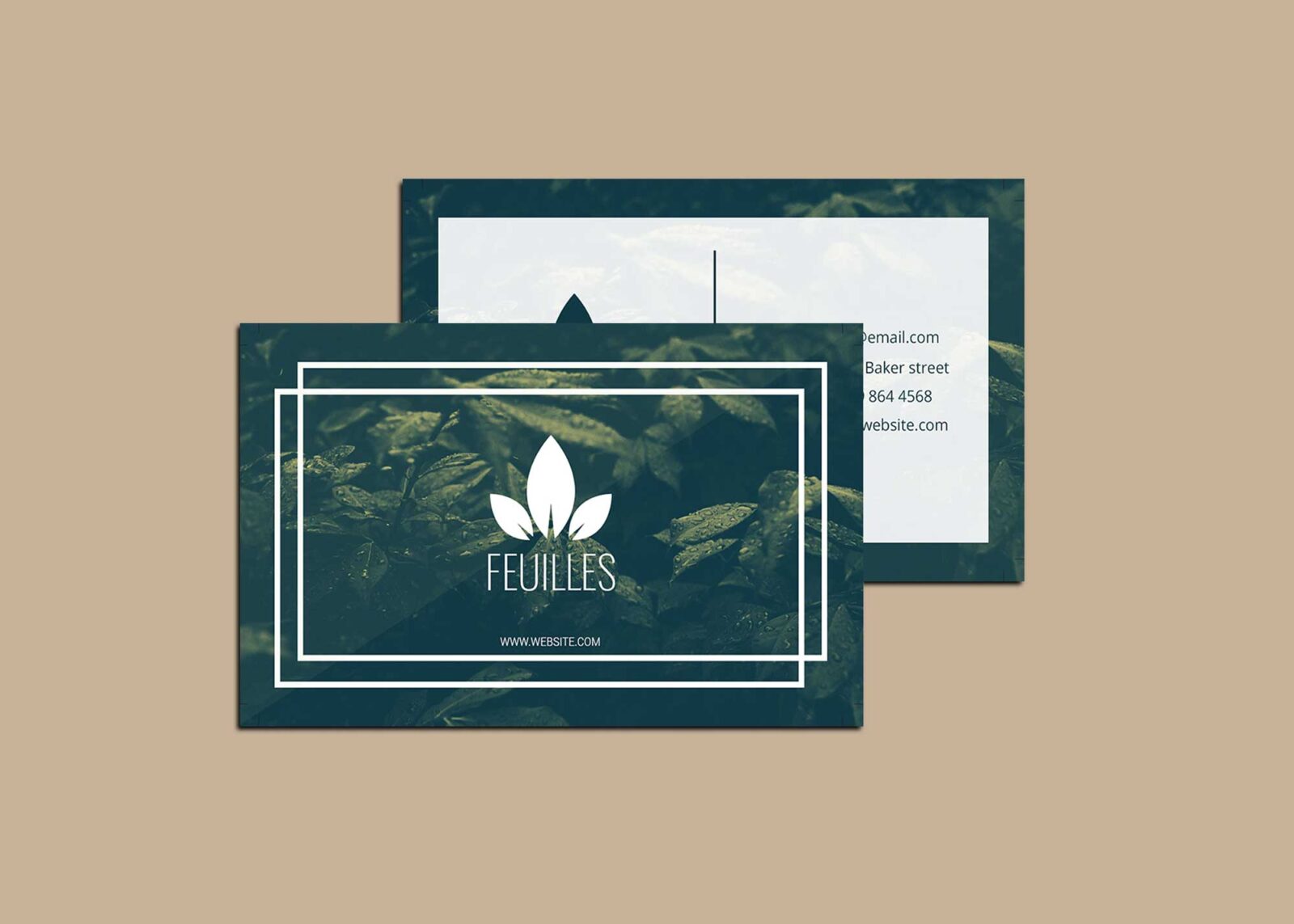 Floating Business Card Mockup