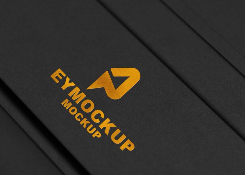 Gold 3D Logo Mockup