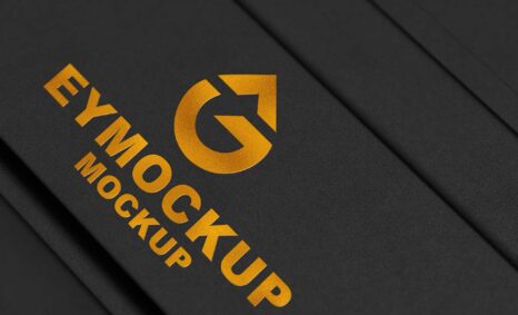 Free Gold 3D Logo Mockup