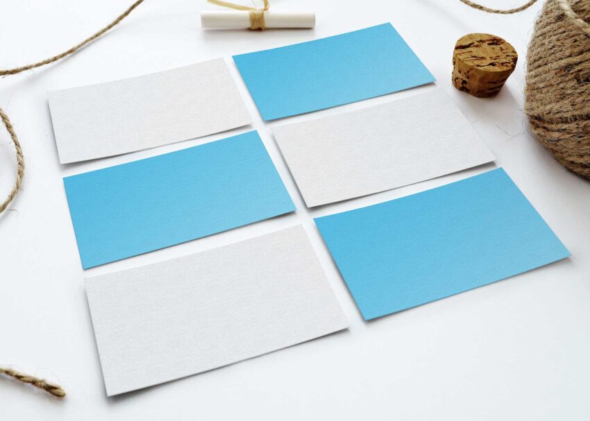 Free Grid Style Business Card Mockup