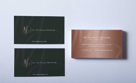 Free Over Head Business Card Mockup