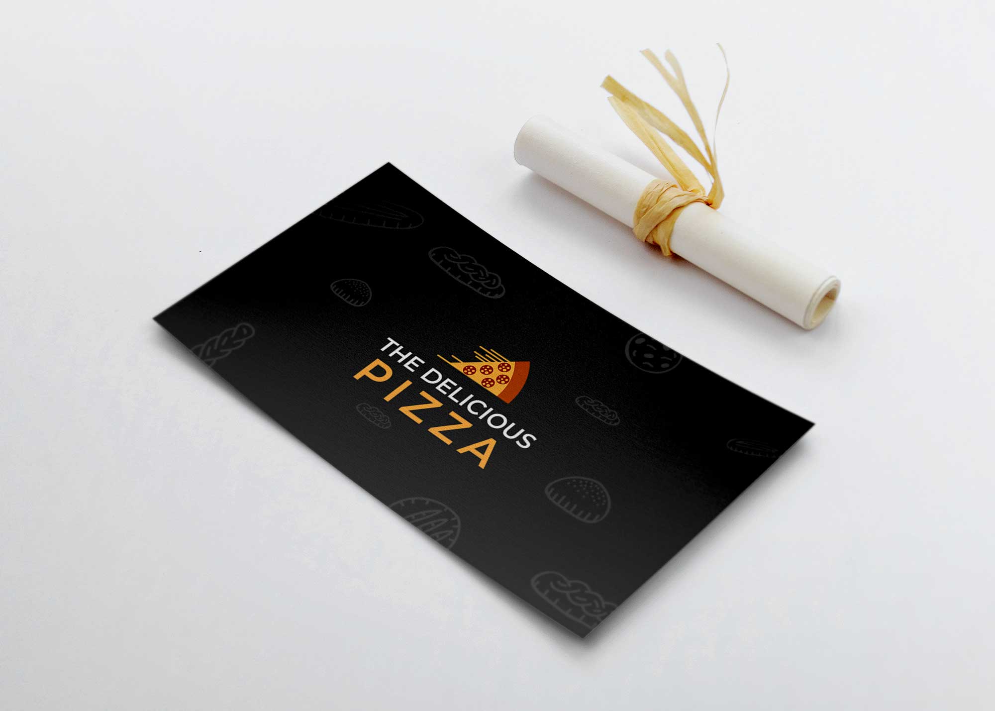 Pizza Business Card Mockup