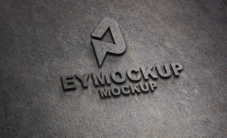 Free Realistic 3D Logo Mockup