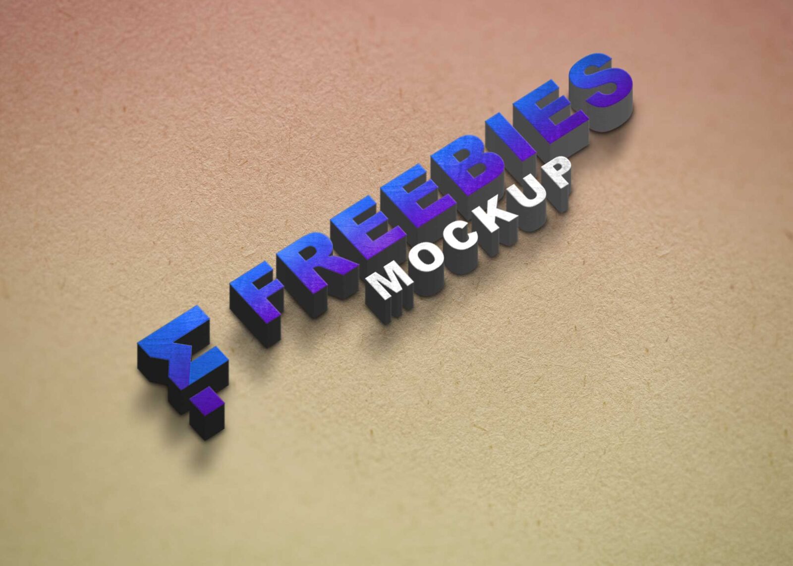 3D Depth Logo Mockup