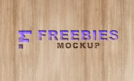 Wooden Freebies Logo Mockup