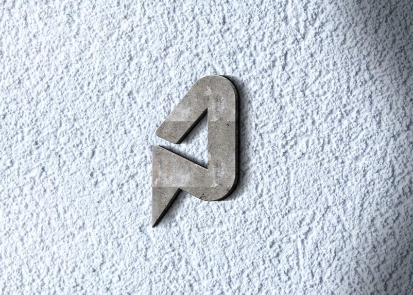 Freebies Cement 3D Logo Mockup