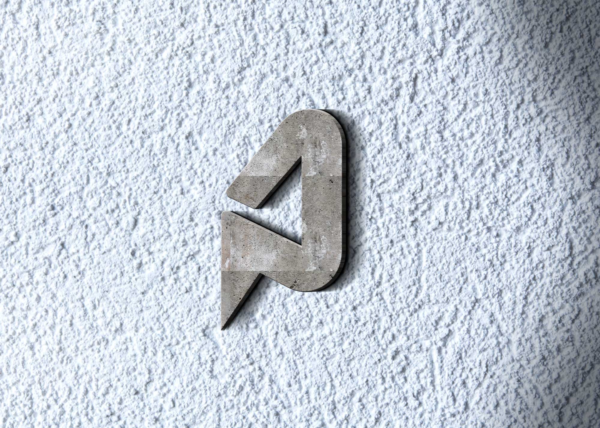 Freebies Cement 3D Logo Mockup