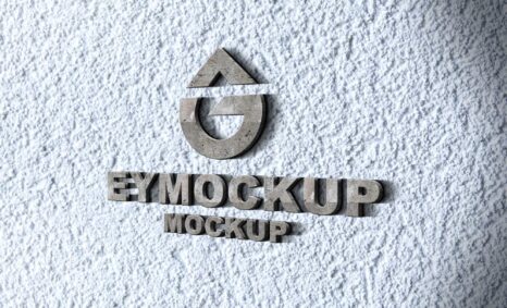 3D Cement Logo Mockup
