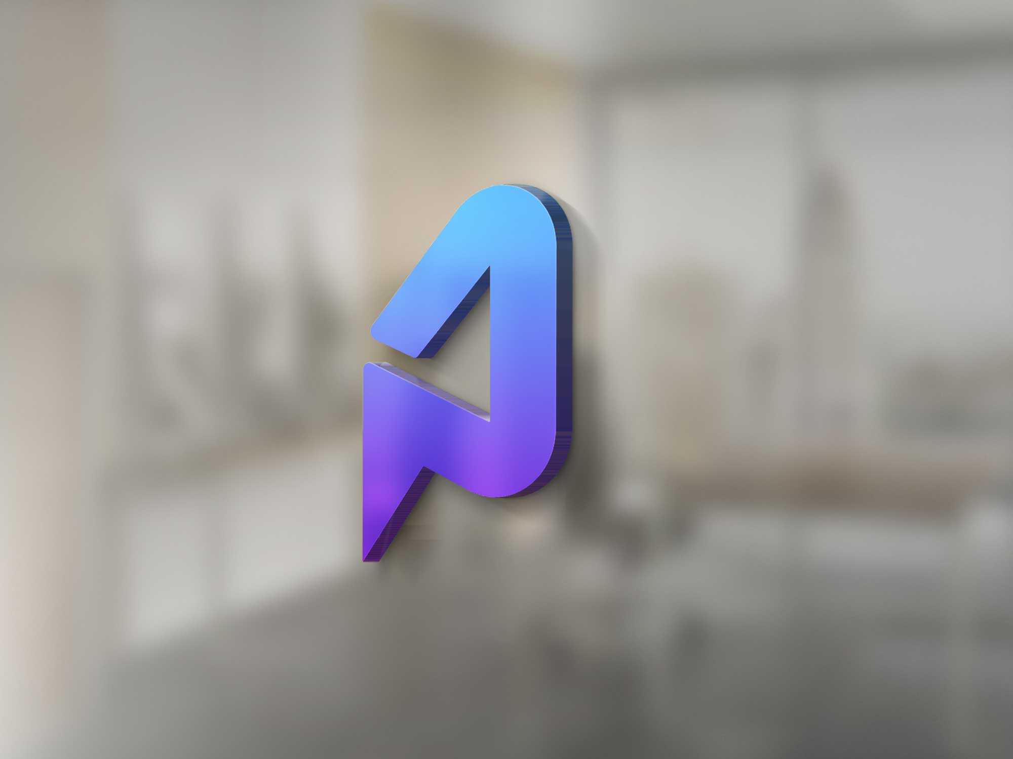 Freebies Glass Door Logo Mockup