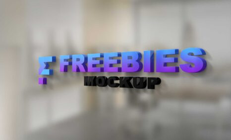 Freebies Glass Doow Logo Mockup