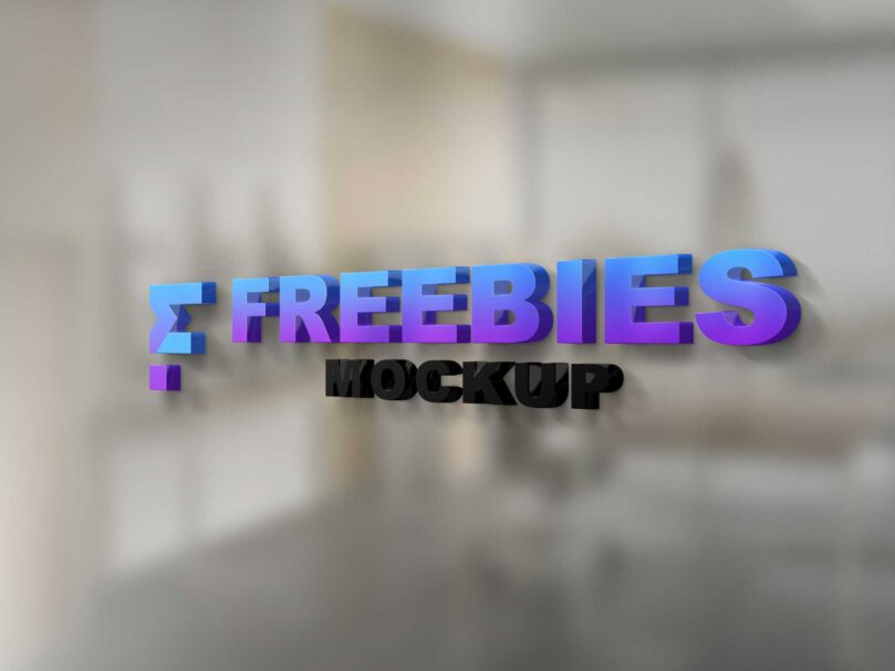 Freebies Glass Doow Logo Mockup