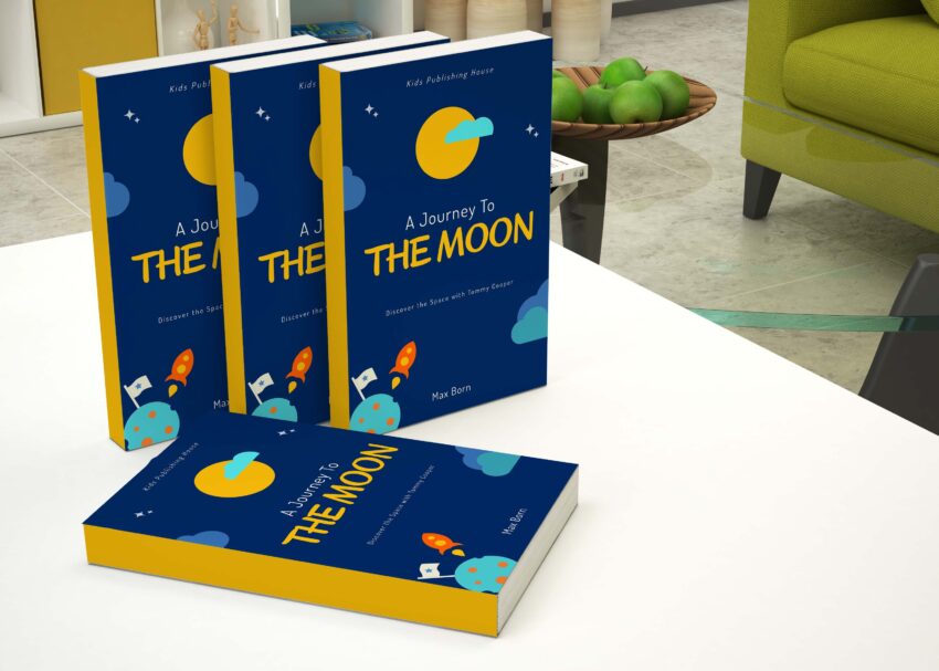 Moon Book Cover Mockup