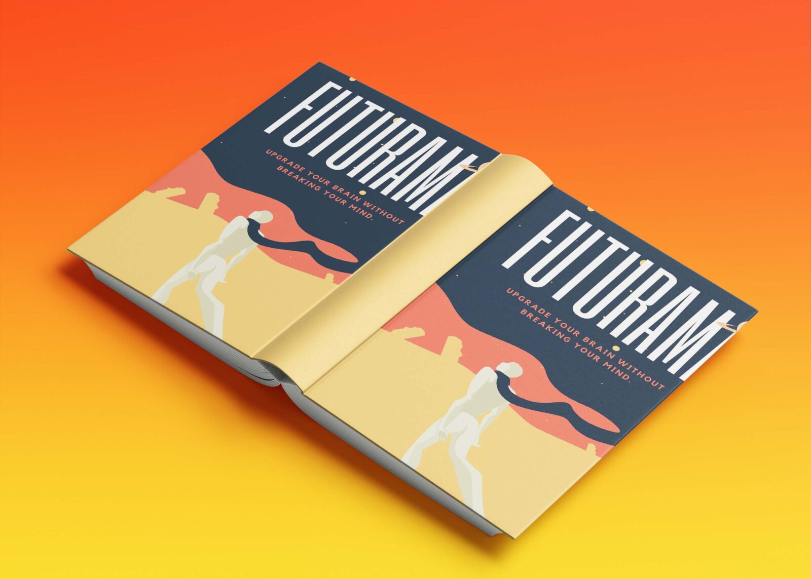 Freebies Open Book Cover Mockup