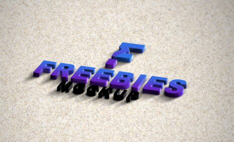Freebies Plastic 3D Logo Mockup