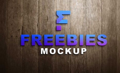 Freebies Simple 3D Logo Mockup