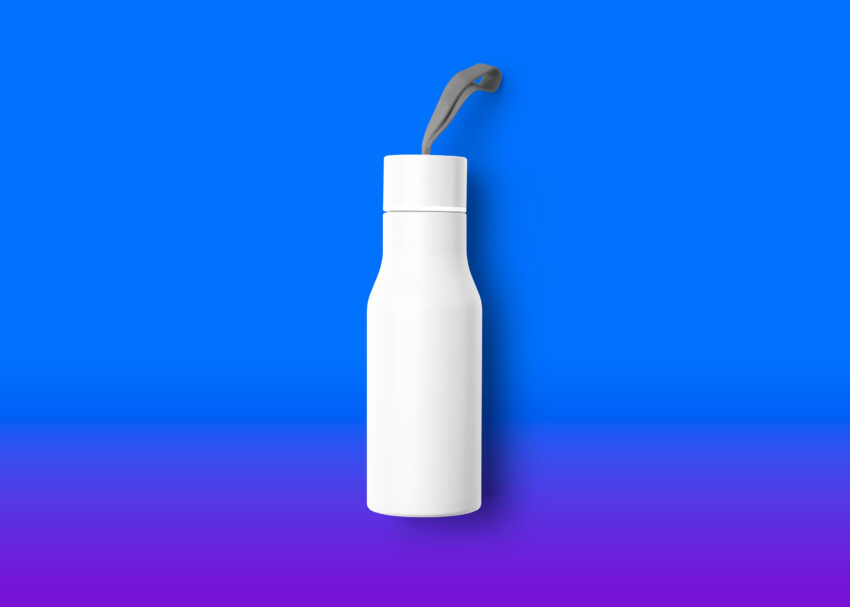 Small Premium Gym Water Bottle Mockup