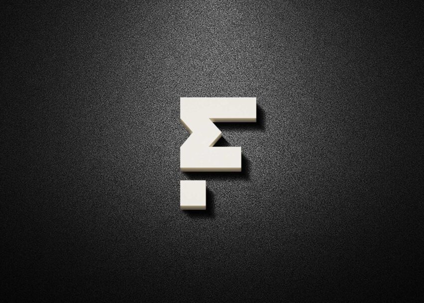White 3D Logo Mockup