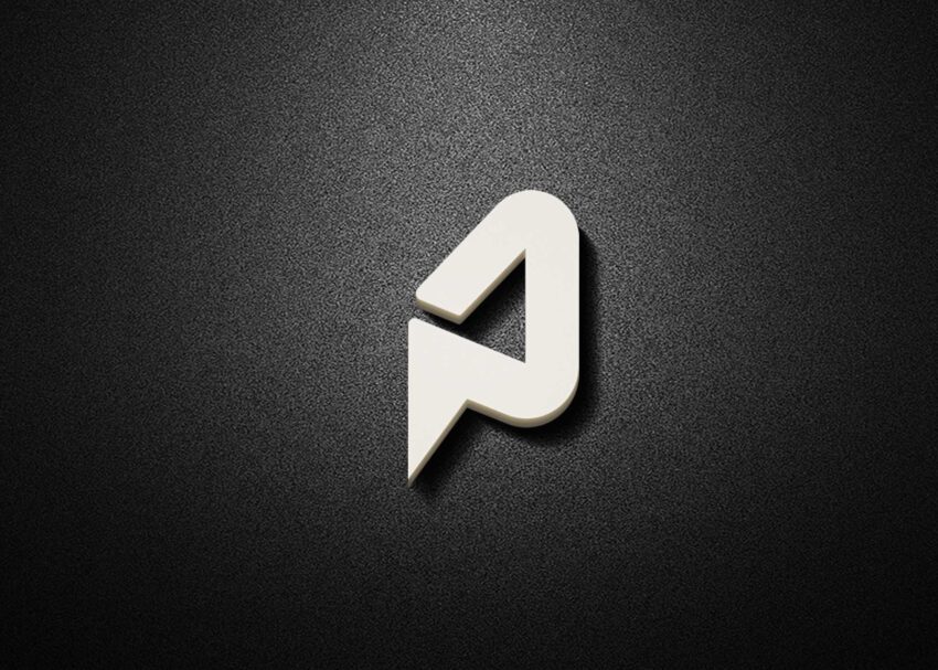 White 3D Logo Mockup