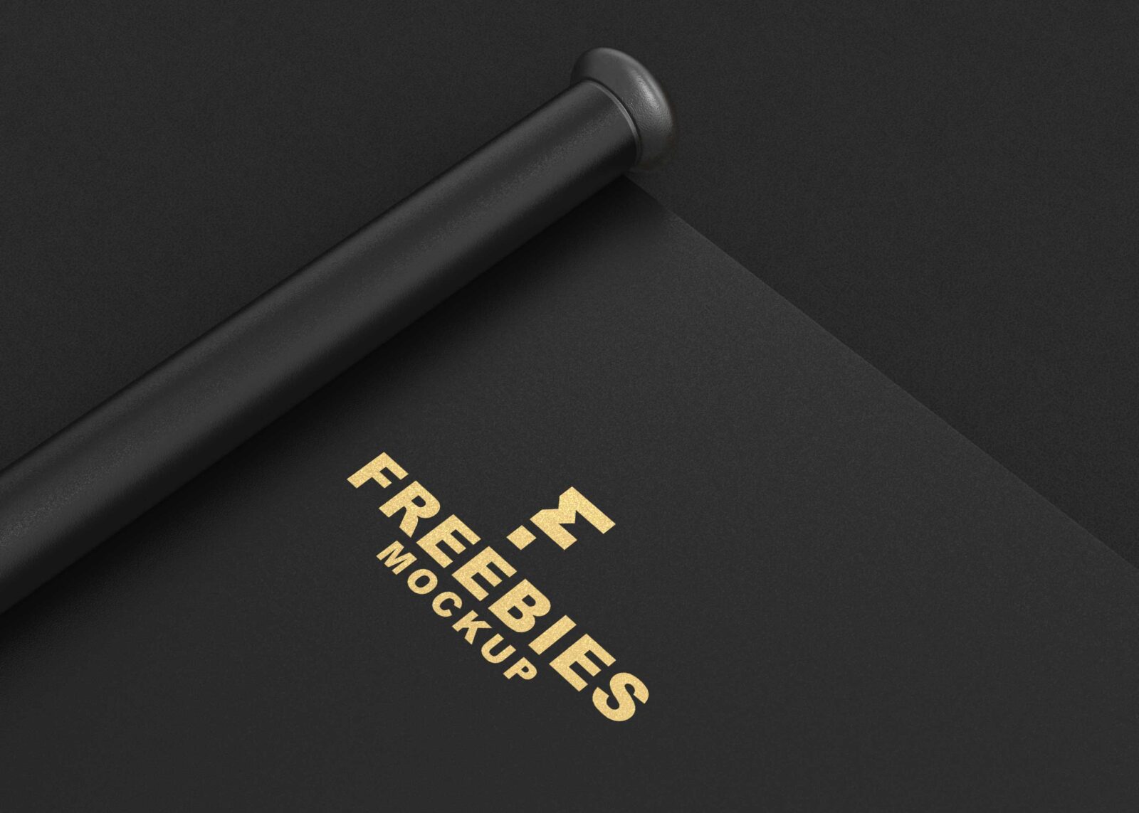 Freebies Gold Texture Logo Mockup