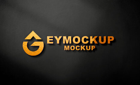 3D Golden Logo Mockup