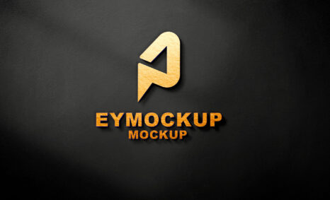 3D Gold Logo Mockup