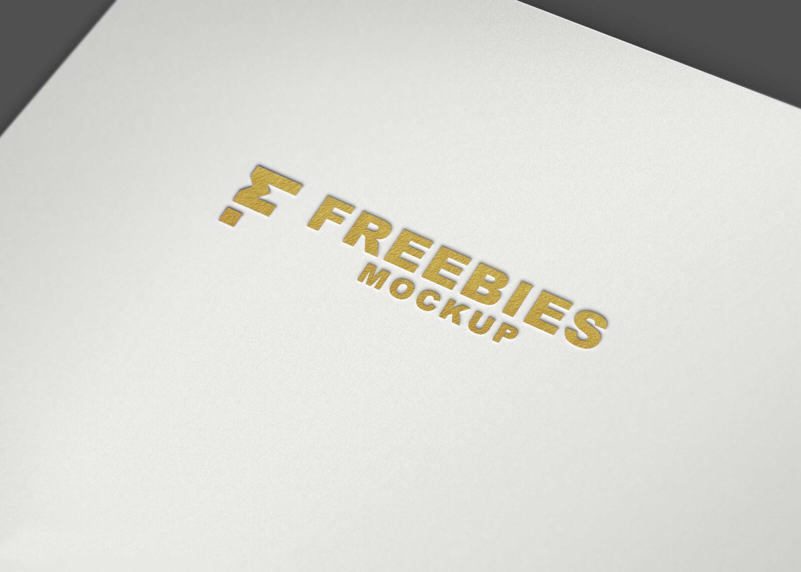 Gold Plain Logo Mockup