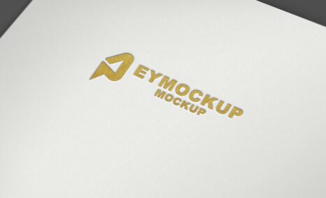 Golden Plain Logo Mockup
