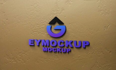Indoor Wall Logo 3D Mockup