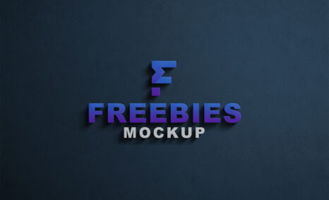 Freebies Latest 3D Logo Mockup