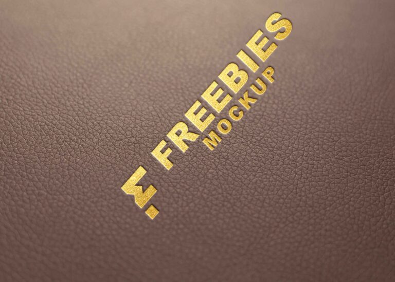 Leather Golden Logo Mockup