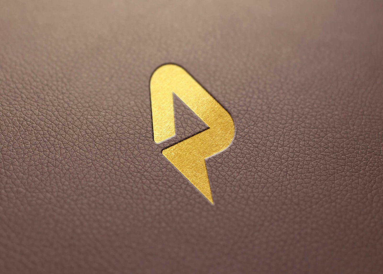 Golden Leather Logo Mockup