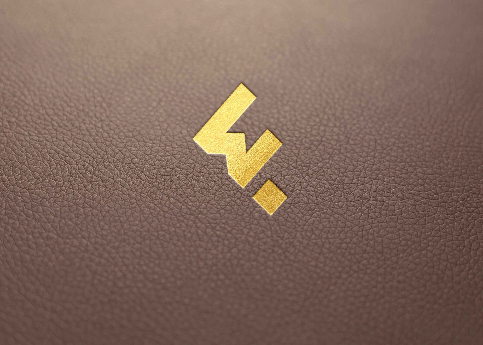 Leather Gold Logo Mockup