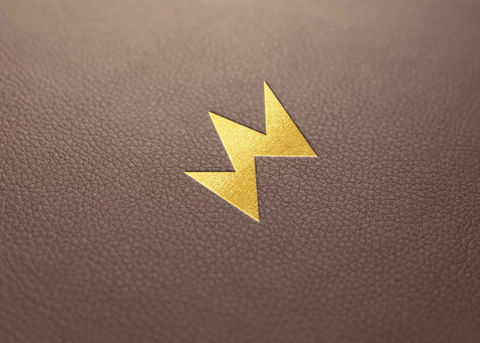 Freebies Gold Leather Logo Mockup