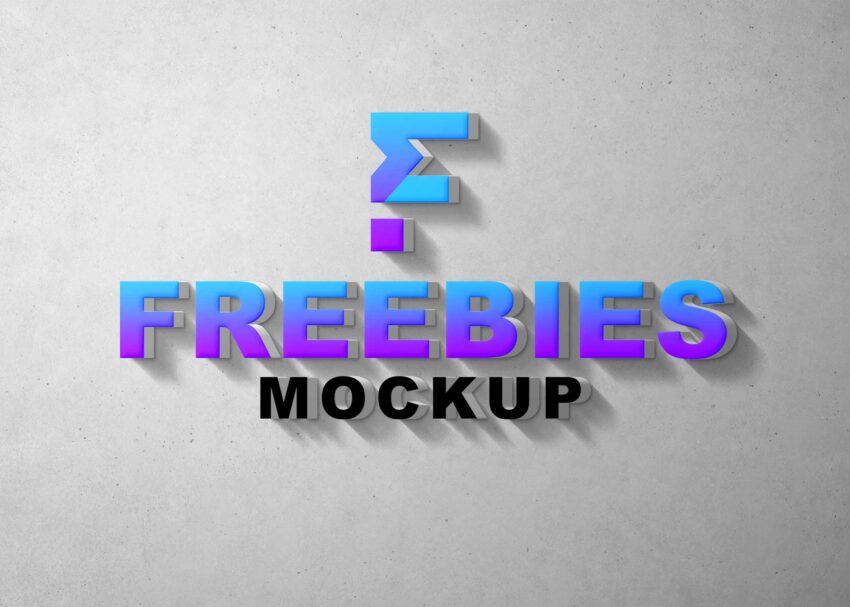 3D Wall Logo Mockup