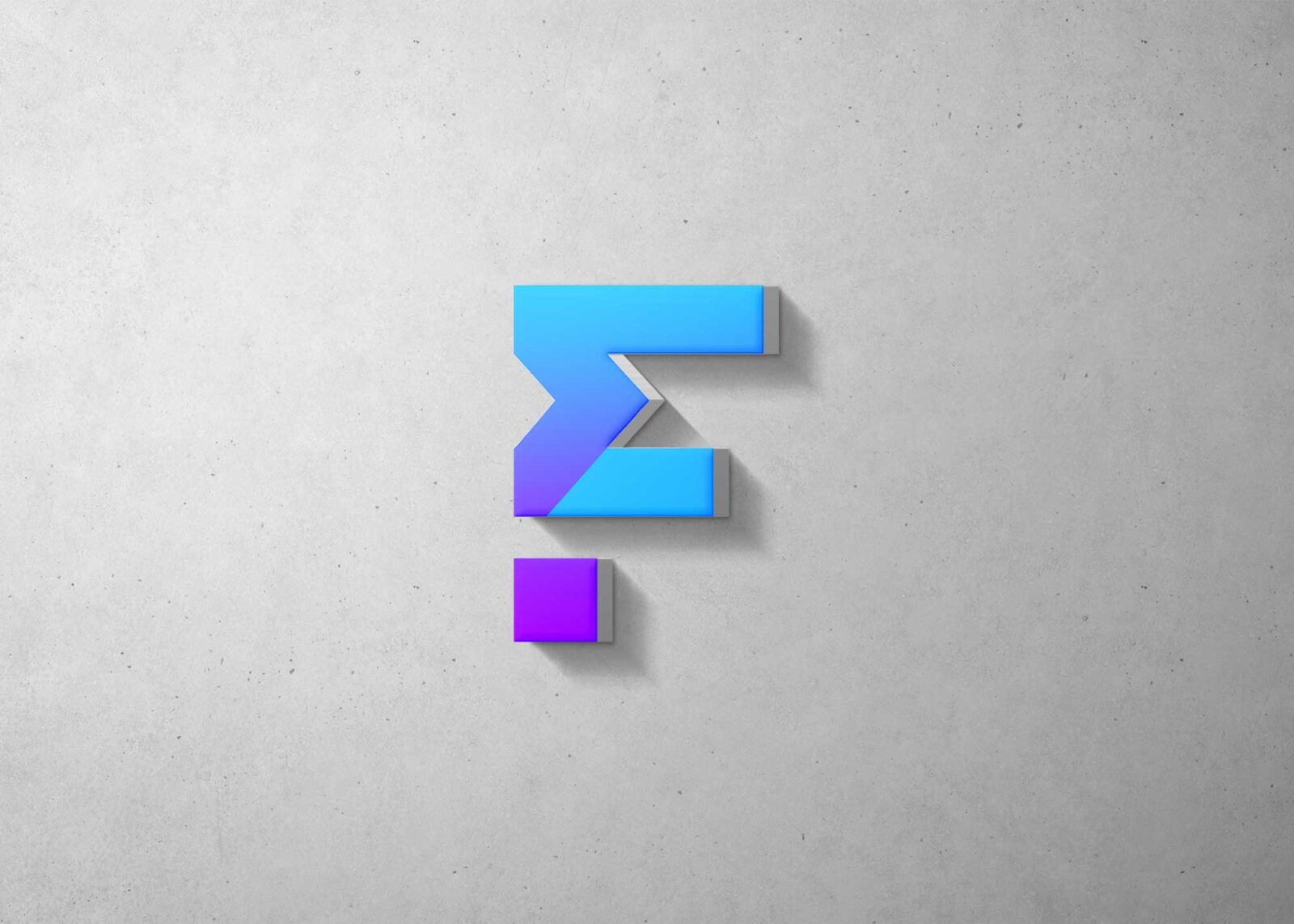 Freebies 3D Wall Logo Mockup