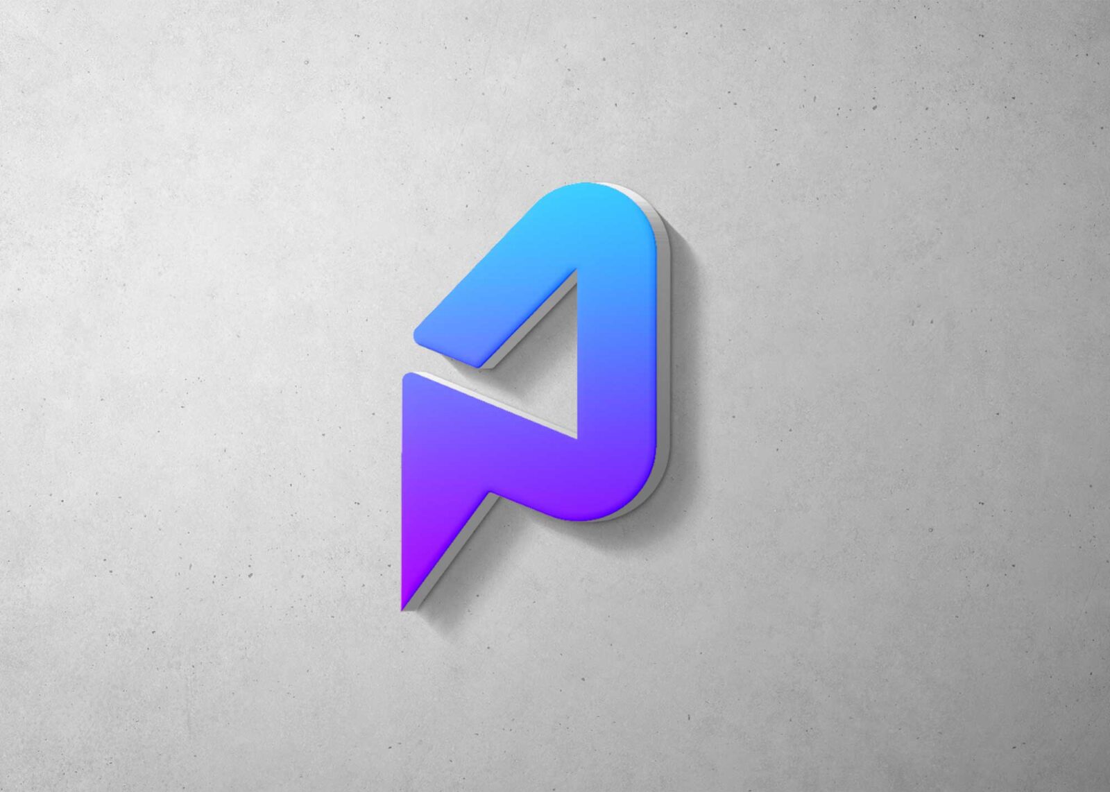 Freebies 3D Wall Logo Mockup
